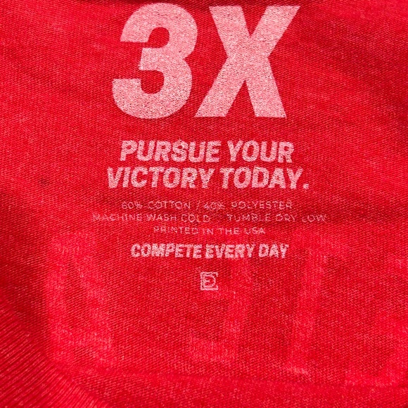 Compete Every Day Men's Plus Size 3X Be The Lion T Shirt Red - Picture 4 of 7